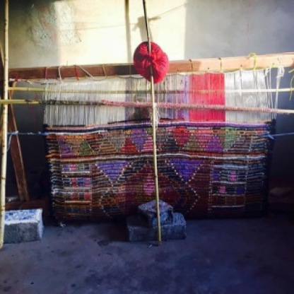 Our friend's family member weaving (photo creds: Kelsie)